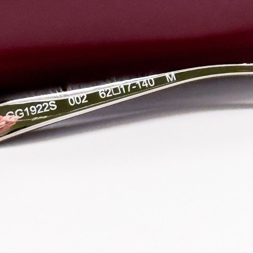 NEW GUCCI SUNGLASSES SILVER WOMEN OVAL EYEWEAR GUCCI GG1922S 002 - Picture 12 of 14